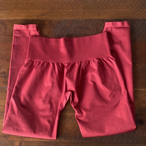 NVGTN Leggings Womens Large Seamless High Waist Red Gym Fitness Workout - Picture 4 of 4